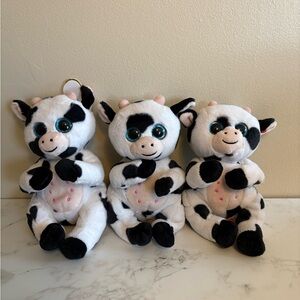 Adorable Plush Cow Stuffed Animal - Black and White